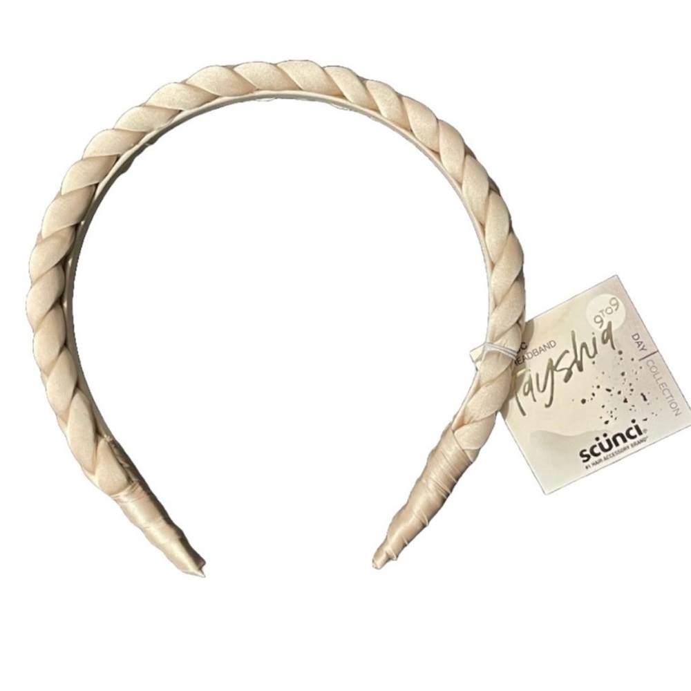 Scunci Pink and Cream Headband Set - Picture 4 of 10
